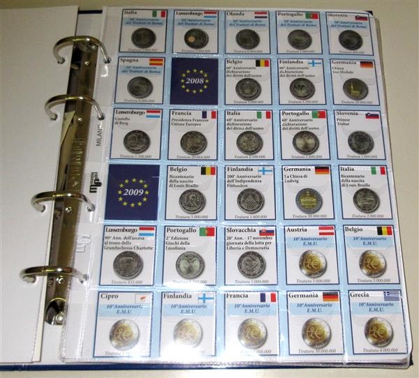 ALBUM specializzato per monete da 2 EURO COMMEMORATIVE dal 2004-15